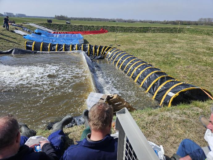 testing the palet barrier and tube barrier